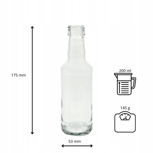 Butelka monopolowa 200 ml na soki nalewki oliwę olej ocet bimber wódkę