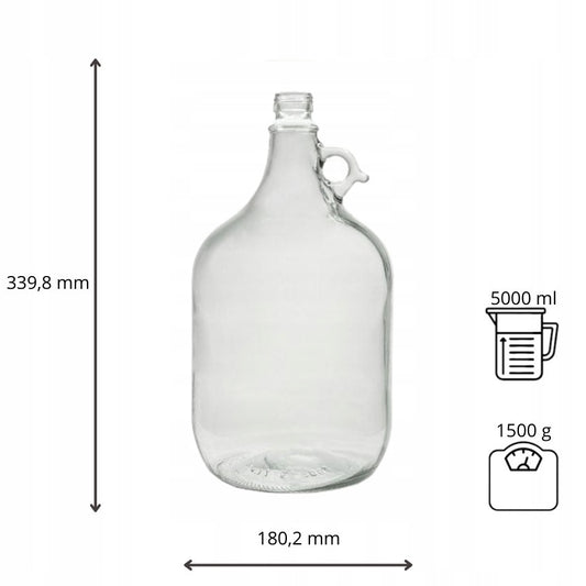 Balon Dama 5000 ml butelka na wino cydr nalewki piwo soki bimber alkohol 5l