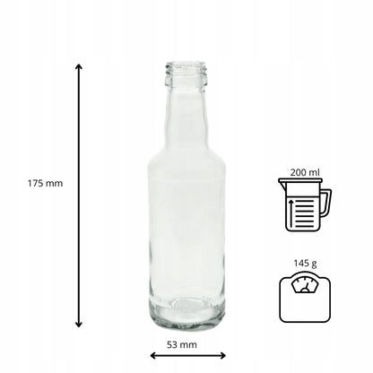 Butelka monopolowa 200 ml na soki nalewki oliwę olej ocet bimber wódkę