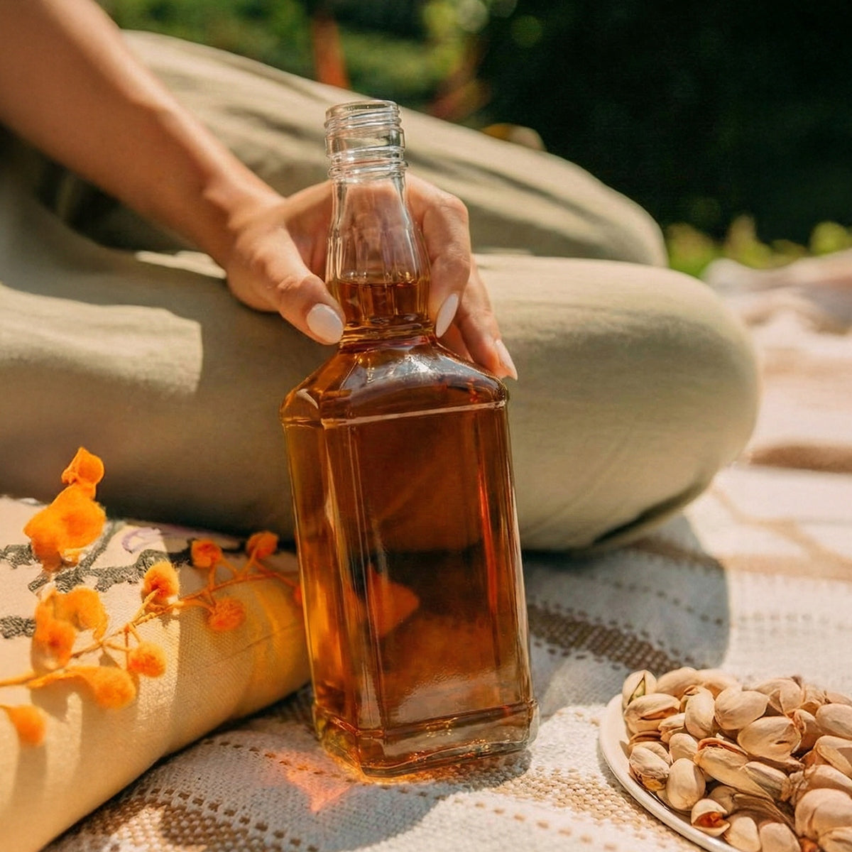 Butelka na whisky bourbon brandy koniak szklana DANIELS 0,5 L 500 ml