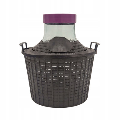 Balon Demijohn 10 L na wino cydr alkohol z plastikowym koszem i nakrętką