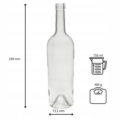 Butelka Gretta 750 ml bezbarwna na wino nalewki soki bimber alkohol cydr