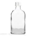 50x Butelka piersiówka 200ml szklana do alkoholi bimber + biała zakrętka