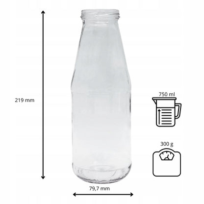 Butelka Jar Passata 750 ml bezbarwna na soki passatę mleko wodę lemoniadę