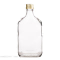 50x Butelka 350ml piersiówka szklana do alkoholi nalewek + złota zakrętka