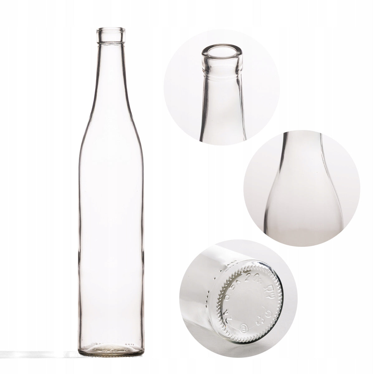 Butelka szklana 500 ml na alkohol soki nalewki koniak likier bimber wódkę