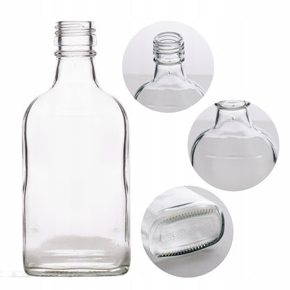 Butelka Flaga 200 ml szkło piersiówka na nalewki soki bimber alkohol wódkę