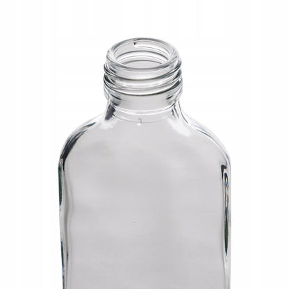 Butelka piersiówka 100ml szklana do alkoholi, wódka bimber sok nalewki