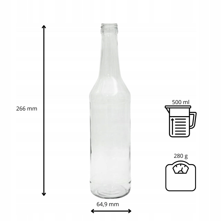 Butelka Olivia flint 500 ml oliwa sok wódka bimber nalewki do alkoholi