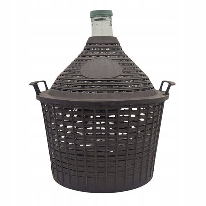 Balon Demijohn 15 L na wino cydr alkohol z plastikowym koszem i nakrętką