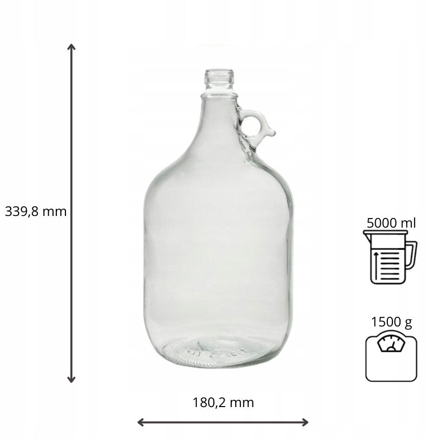 Balon Dama 5000 ml butelka na wino cydr nalewki piwo soki bimber alkohol 5l