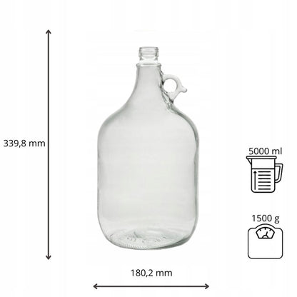 Balon Dama 5000 ml butelka na wino cydr nalewki piwo soki bimber alkohol 5l