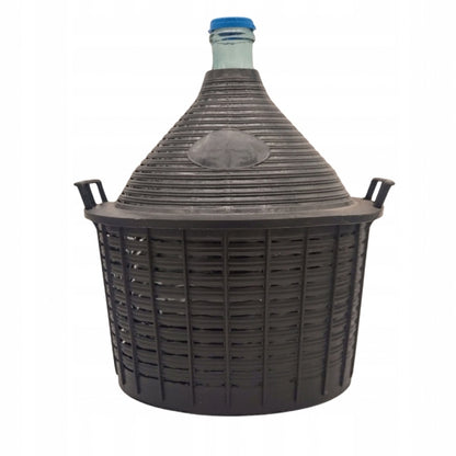 Balon Demijohn 25 L na wino cydr alkohol z plastikowym koszem i nakrętką