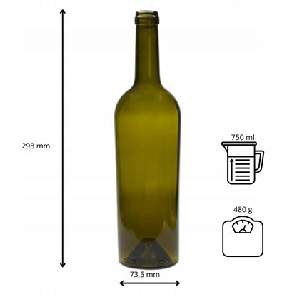 Butelka Gretta 750 ml oliwkowa na wino nalewki soki bimber alkohol oliwę