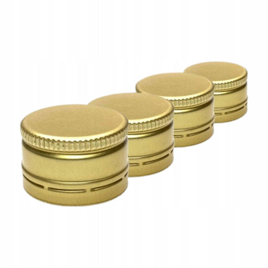 Nakrętka aluminiowa do butelki 28 mm 28/18 mm złota zakrętka metalowa