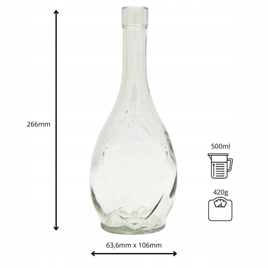 Butelka Ikona 500 ml na nalewki wino alkohol miody wódkę bimber soki oliwę