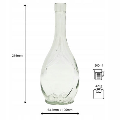 Butelka Ikona 500 ml na nalewki wino alkohol miody wódkę bimber soki oliwę